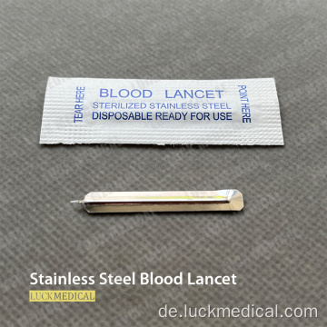 Edelstahlblut Lancet Blutzucker -Test